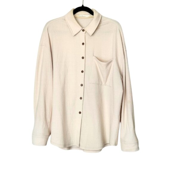 Oak + Fort Oversized Knit Shirt - Picture 3 of 3